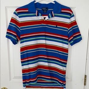 Polo by Ralph Lauren Child Striped Polo Shirt - Blue, Red, White